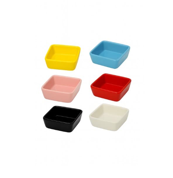 Ramekin de cerámica cuadrado 8.5 x 3.5 cm